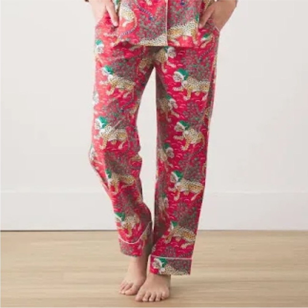 Printfresh Bagheera Holly Jolly Flannel Leopard Pants